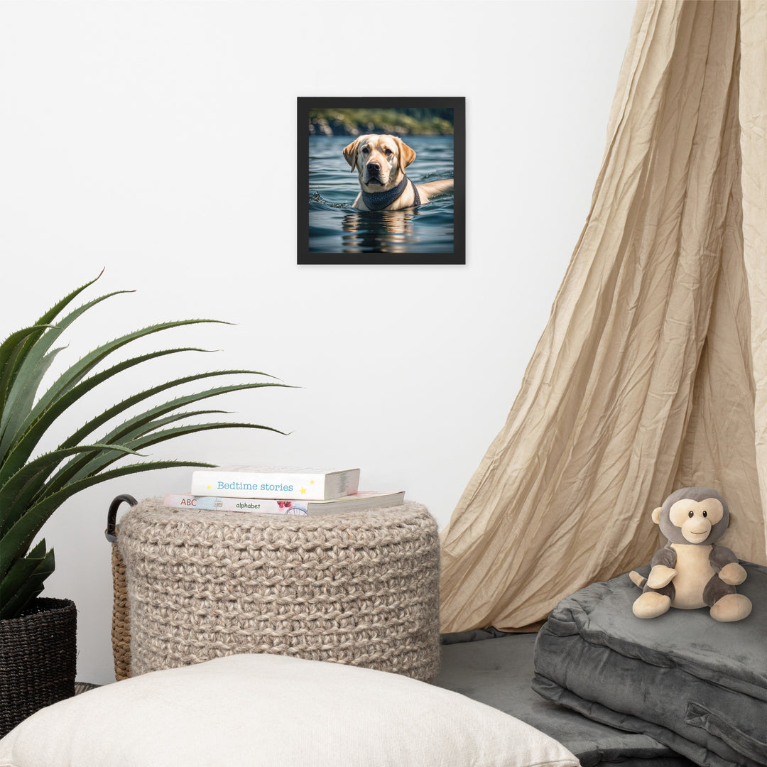 Framed poster-Labrador Retriever V3