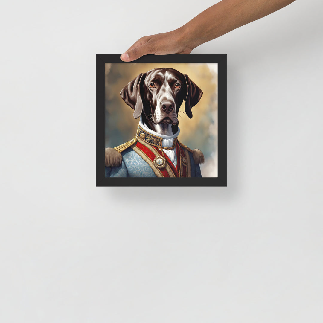 German Shorthaired Pointer- Framed poster v4