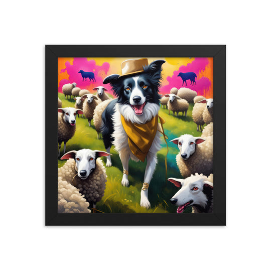 Australian Shepherd- Framed poster v2