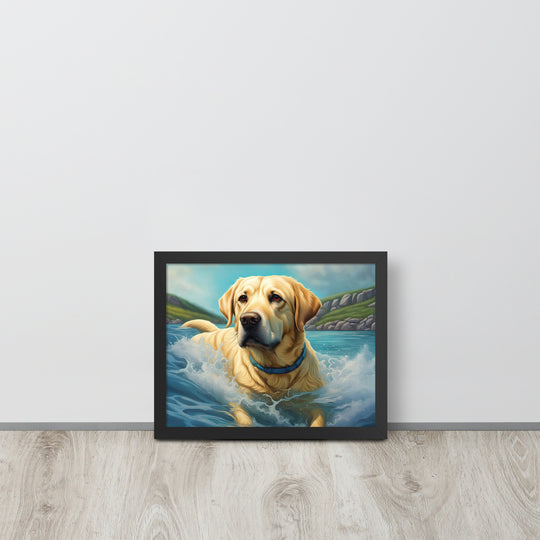 Framed poster-Labrador Retriever V2