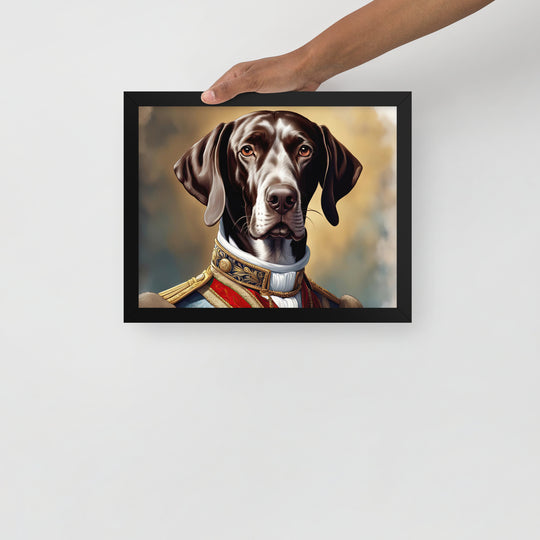 German Shorthaired Pointer- Framed poster v4