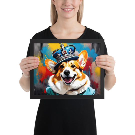 Pembroke Welsh Corgi- Framed poster v2