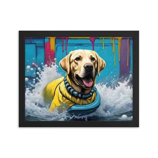 Framed poster-Labrador Retriever