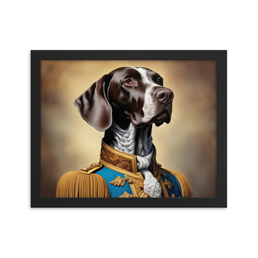 German Shorthaired Pointer- Framed poster v2