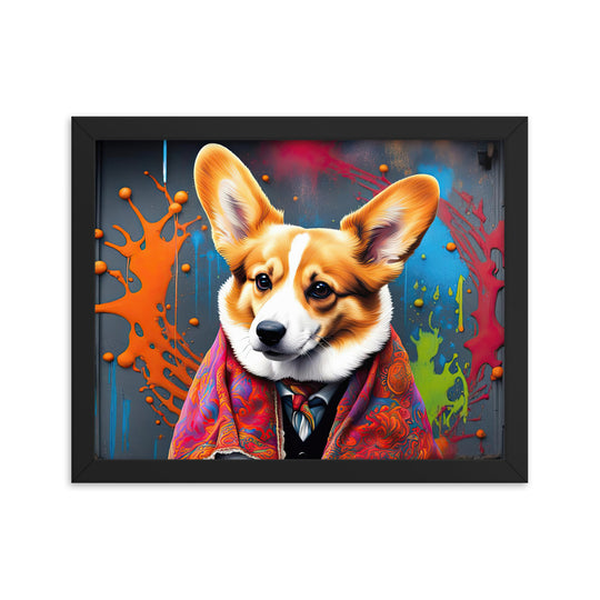 Pembroke Welsh Corgi- Framed poster v3