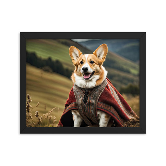 Pembroke Welsh Corgi- Framed poster v4