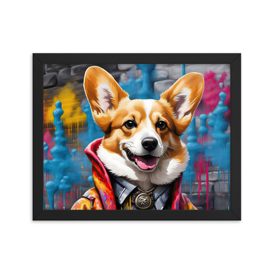 Pembroke Welsh Corgi- Framed poster v5