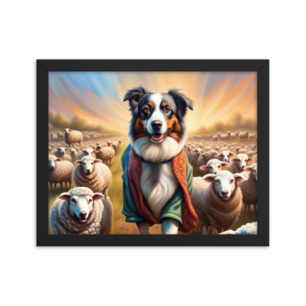 Australian Shepherd- Framed poster