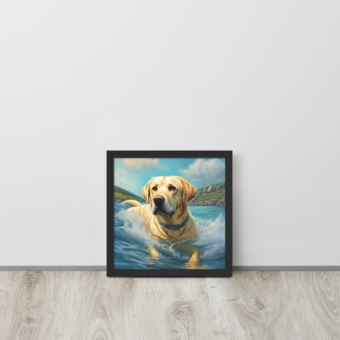 Framed poster-Labrador Retriever V2