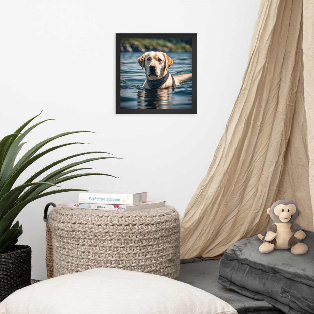 Framed poster-Labrador Retriever V3