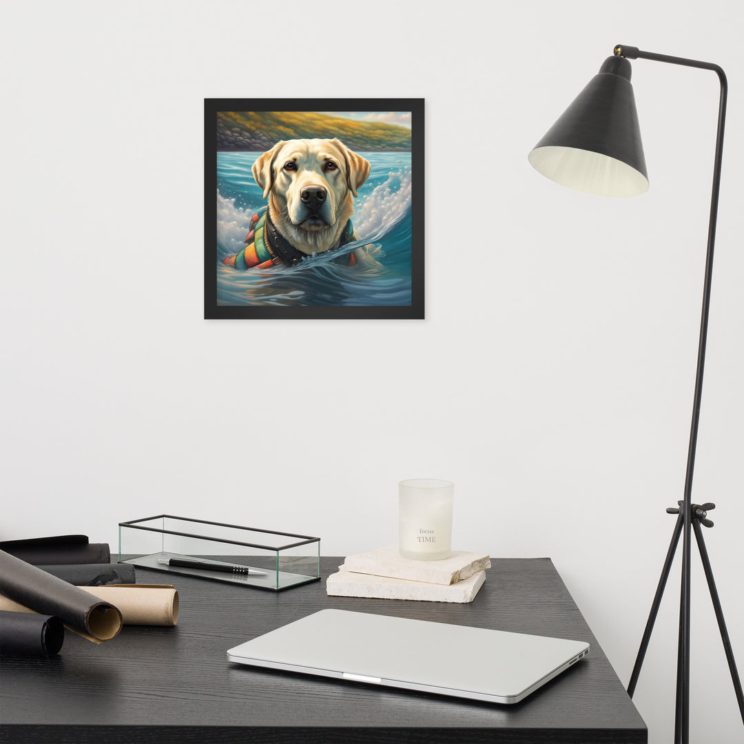 Framed poster-Labrador Retriever V4