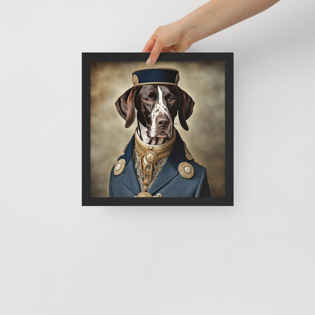 German Shorthaired Pointer- Framed poster v3