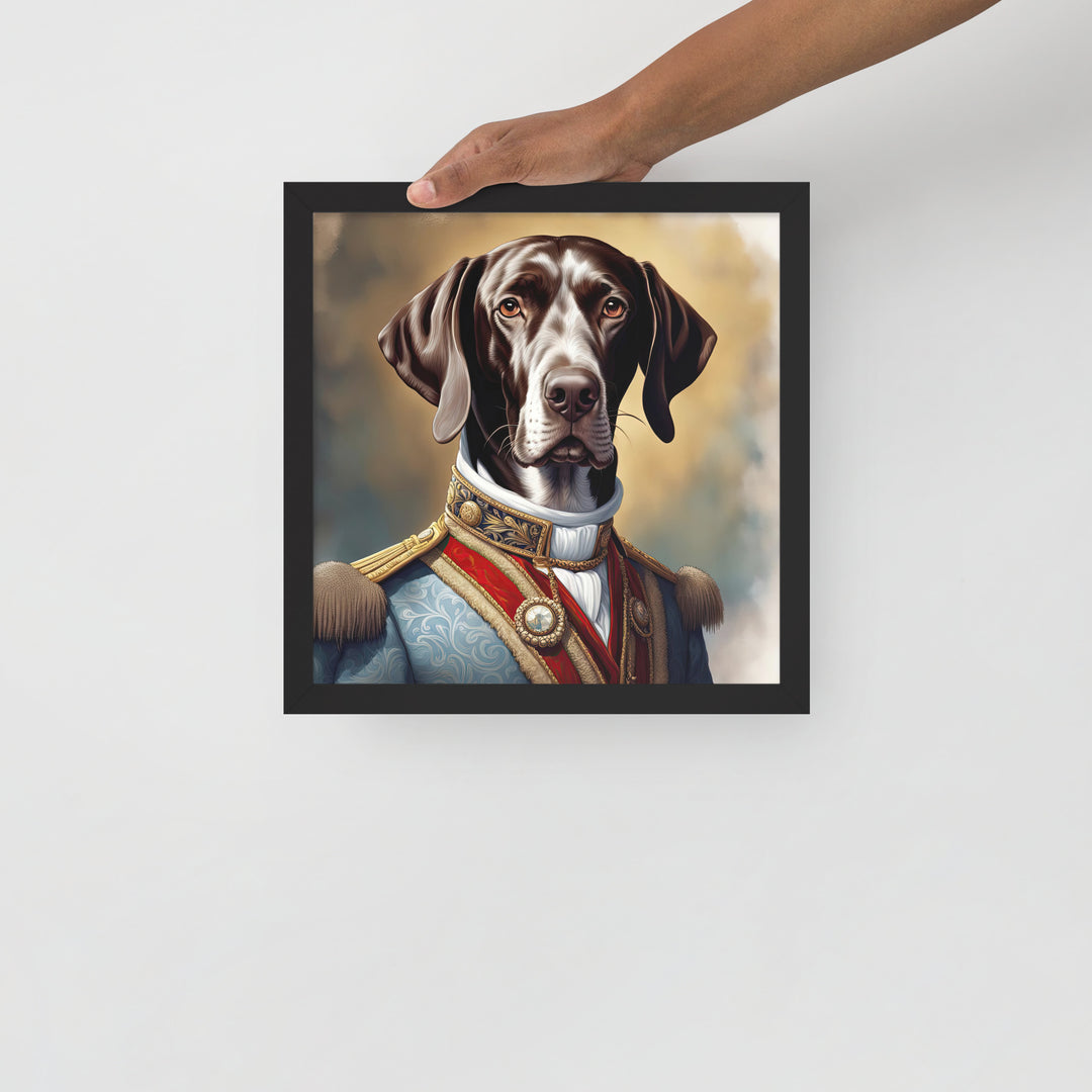 German Shorthaired Pointer- Framed poster v4