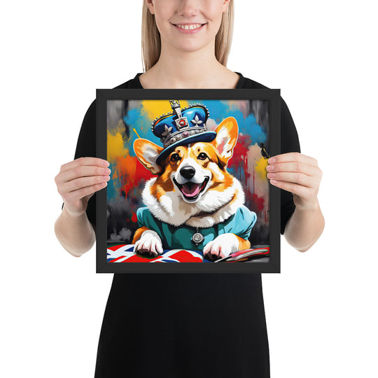 Pembroke Welsh Corgi- Framed poster v2