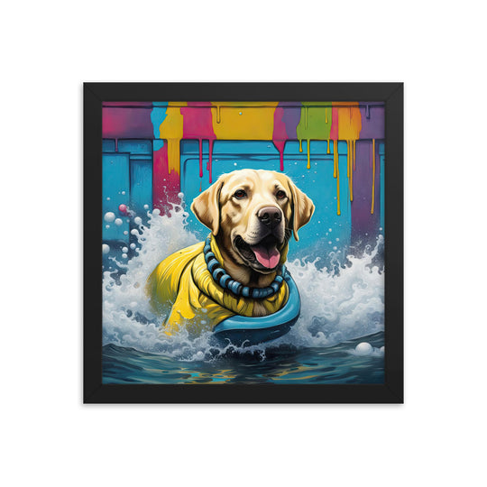 Framed poster-Labrador Retriever