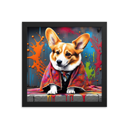 Pembroke Welsh Corgi- Framed poster v3