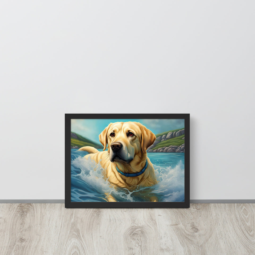 Framed poster-Labrador Retriever V2