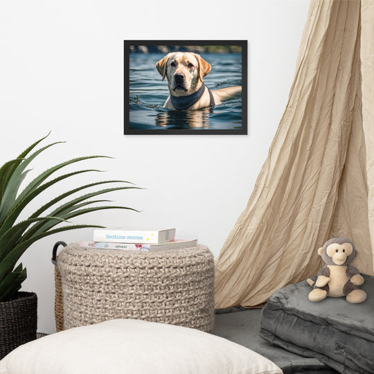 Framed poster-Labrador Retriever V3