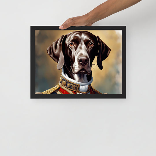 German Shorthaired Pointer- Framed poster v4