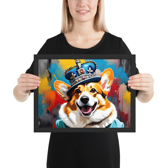 Pembroke Welsh Corgi- Framed poster v2