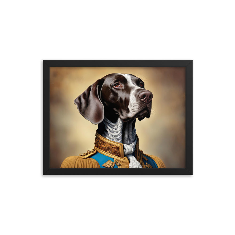 German Shorthaired Pointer- Framed poster v2