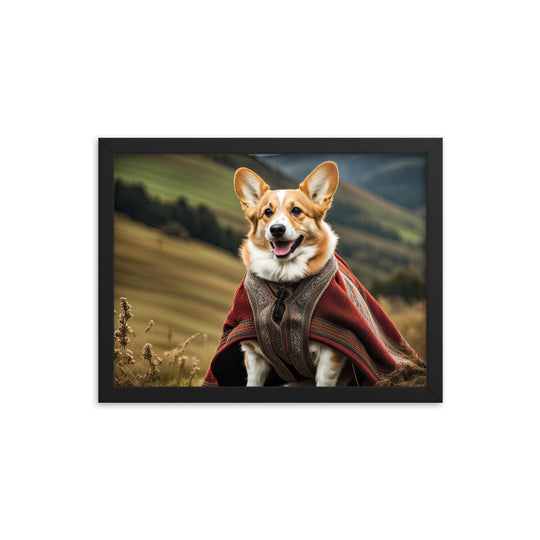Pembroke Welsh Corgi- Framed poster v4