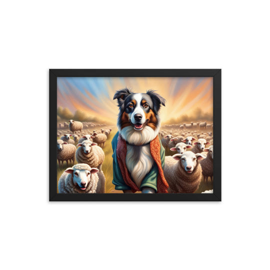 Australian Shepherd- Framed poster