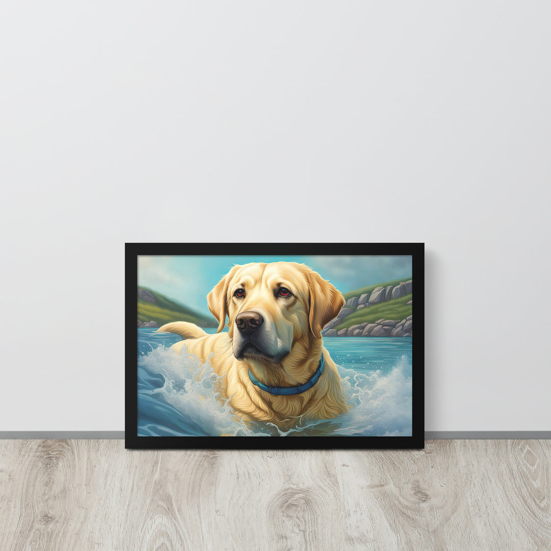 Framed poster-Labrador Retriever V2