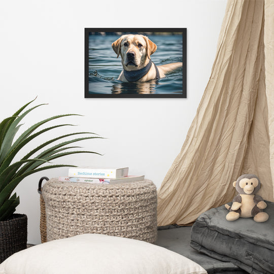 Framed poster-Labrador Retriever V3