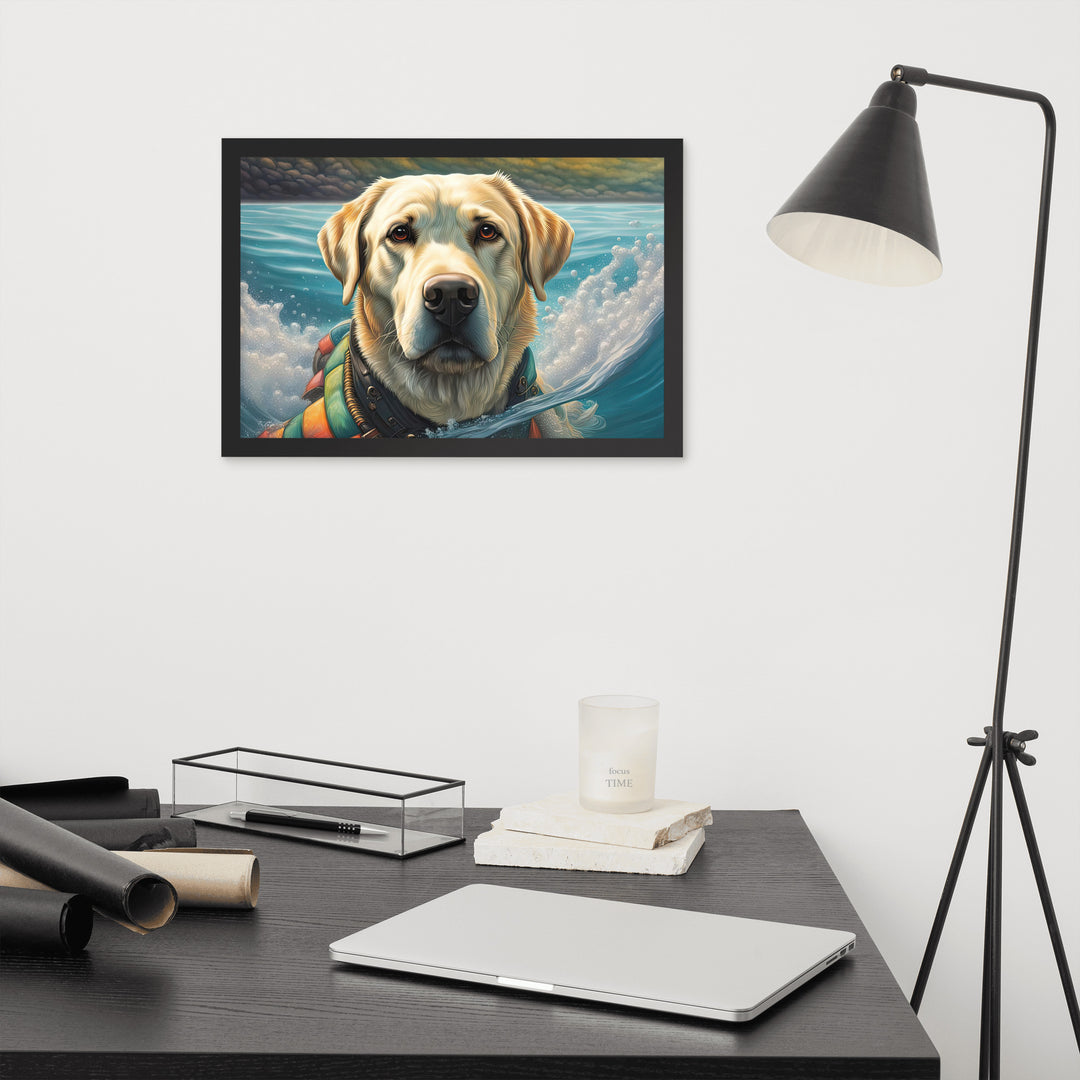 Framed poster-Labrador Retriever V4