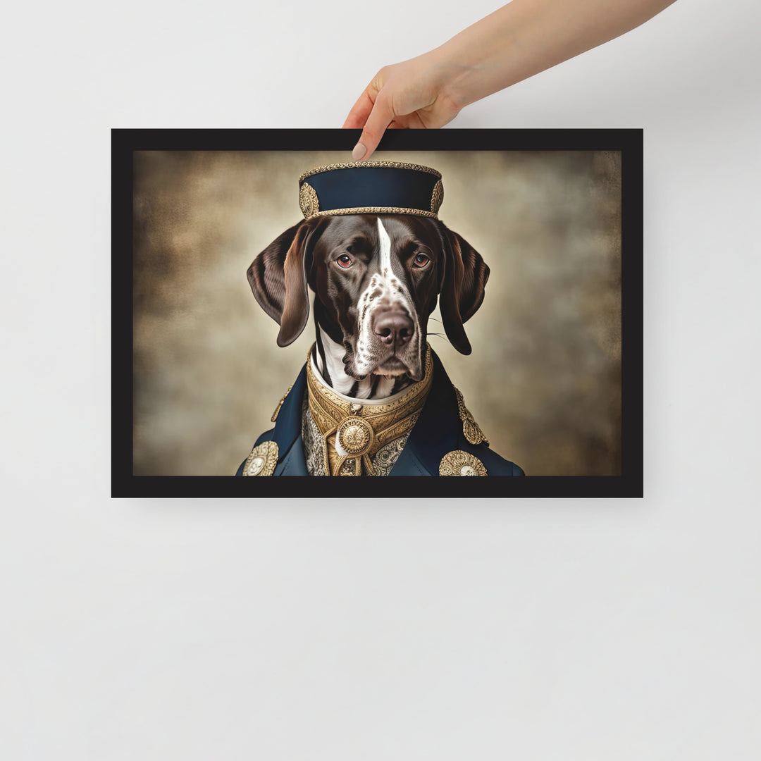 German Shorthaired Pointer- Framed poster v3