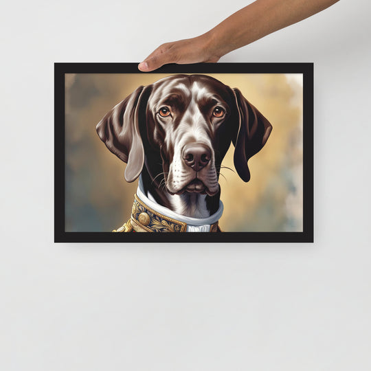 German Shorthaired Pointer- Framed poster v4