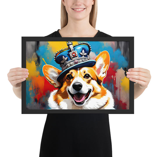 Pembroke Welsh Corgi- Framed poster v2