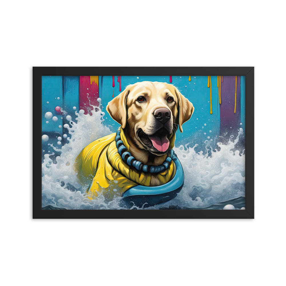 Framed poster-Labrador Retriever