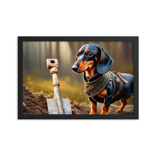 Dachshund- Framed poster v4