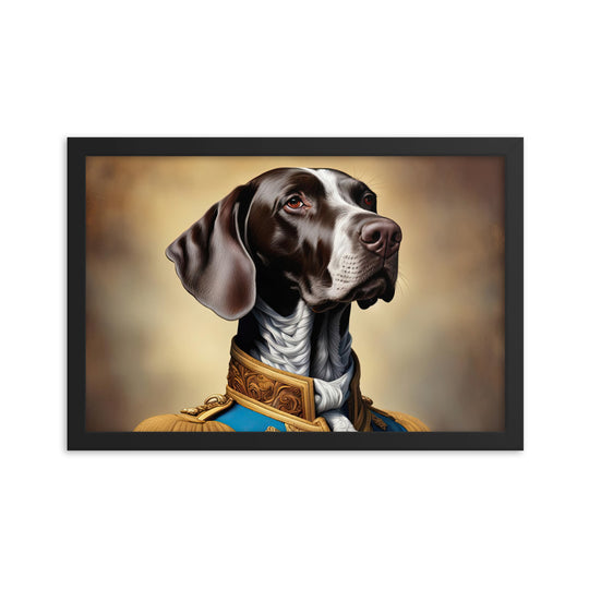 German Shorthaired Pointer- Framed poster v2