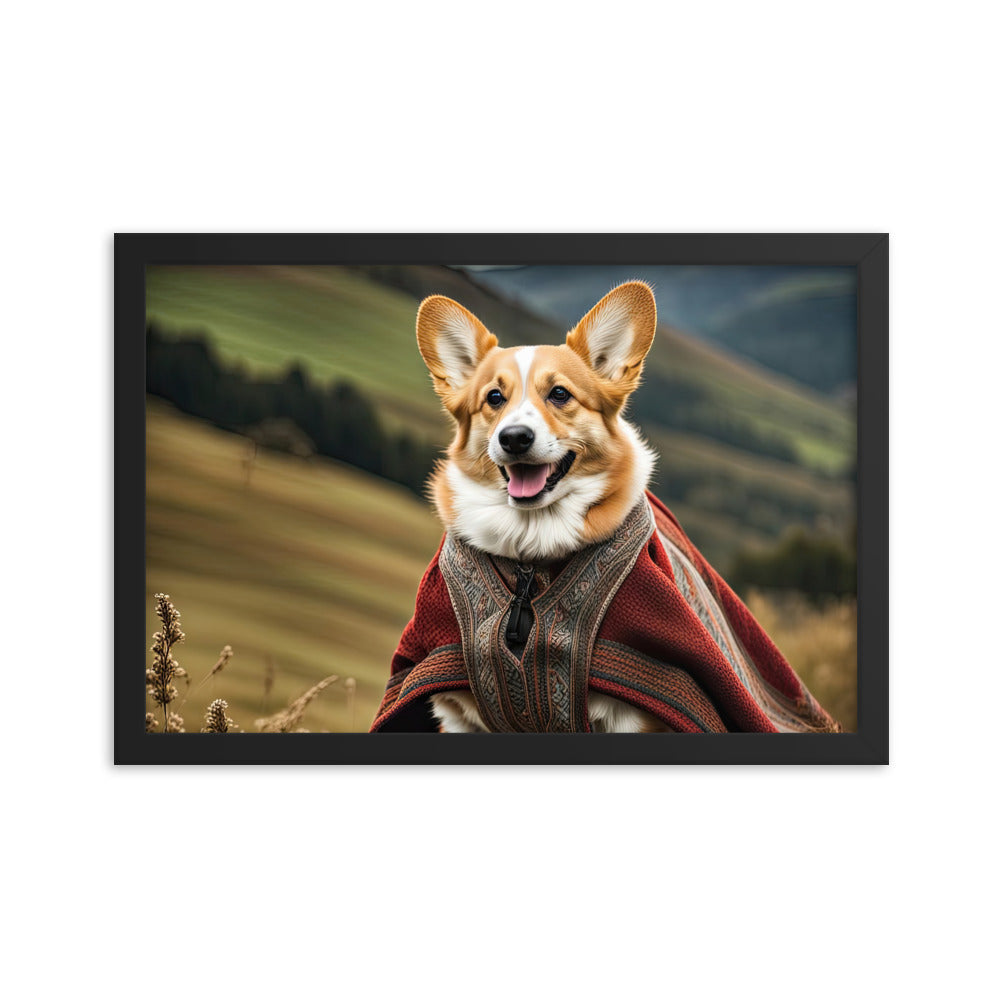 Pembroke Welsh Corgi- Framed poster v4