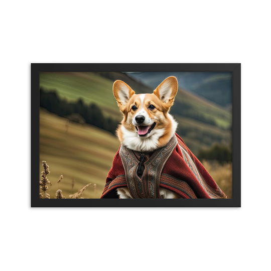 Pembroke Welsh Corgi- Framed poster v4
