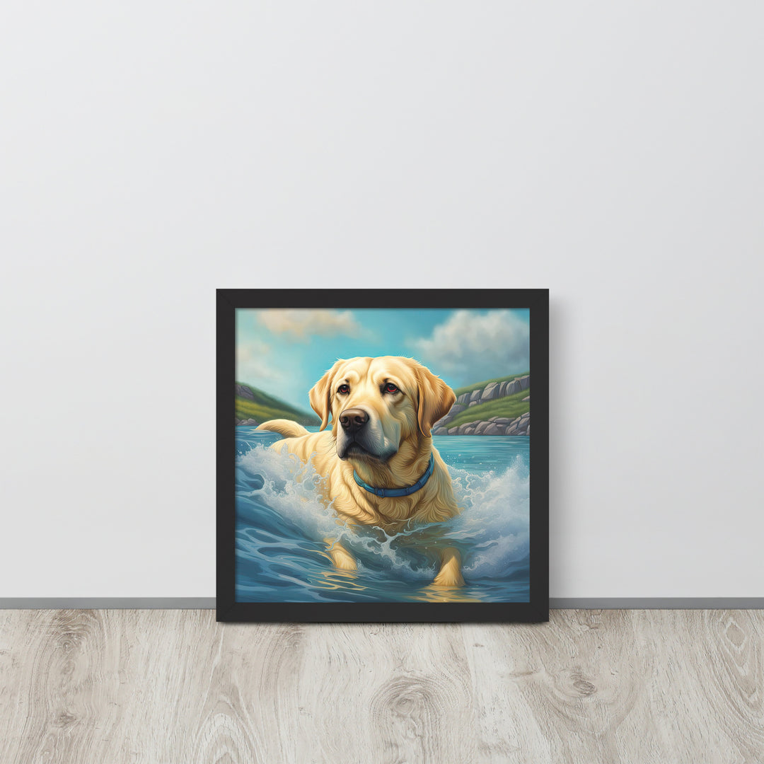 Framed poster-Labrador Retriever V2