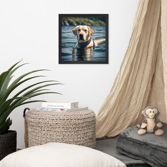 Framed poster-Labrador Retriever V3