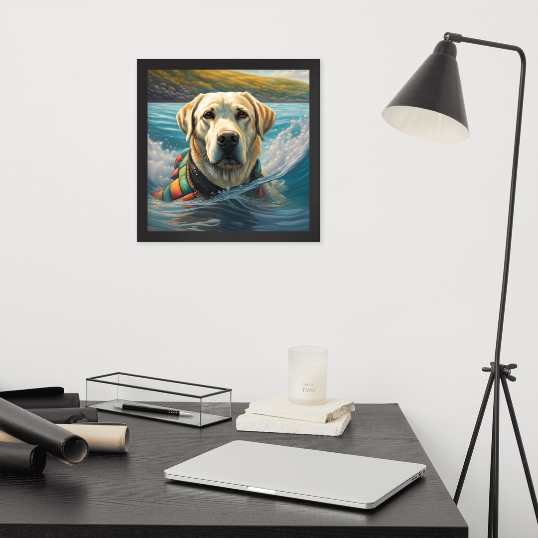 Framed poster-Labrador Retriever V4