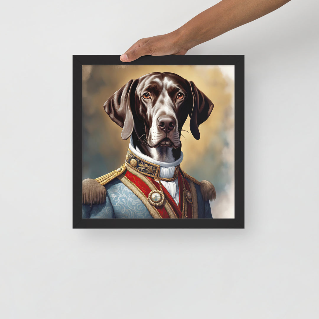 German Shorthaired Pointer- Framed poster v4