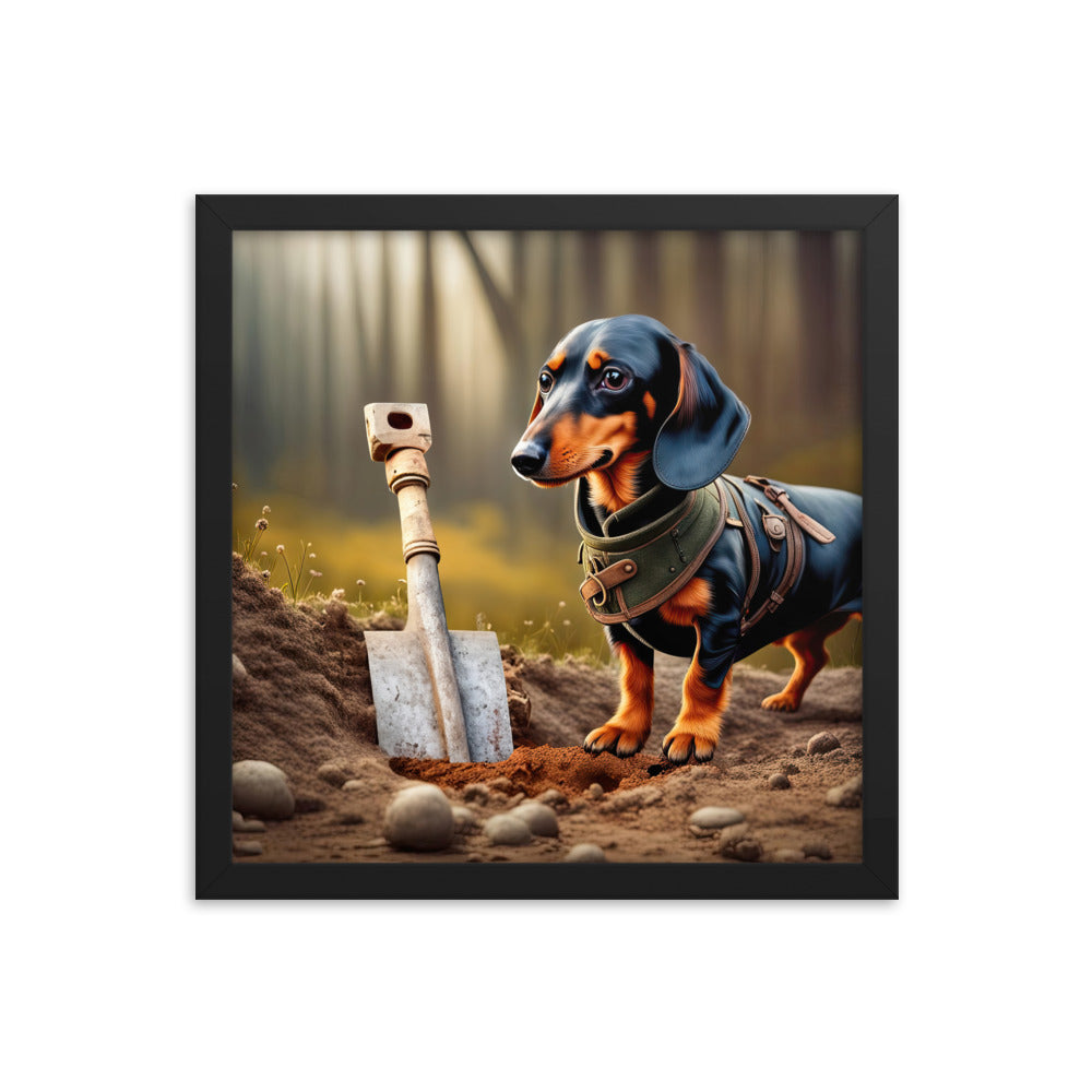 Dachshund- Framed poster v4