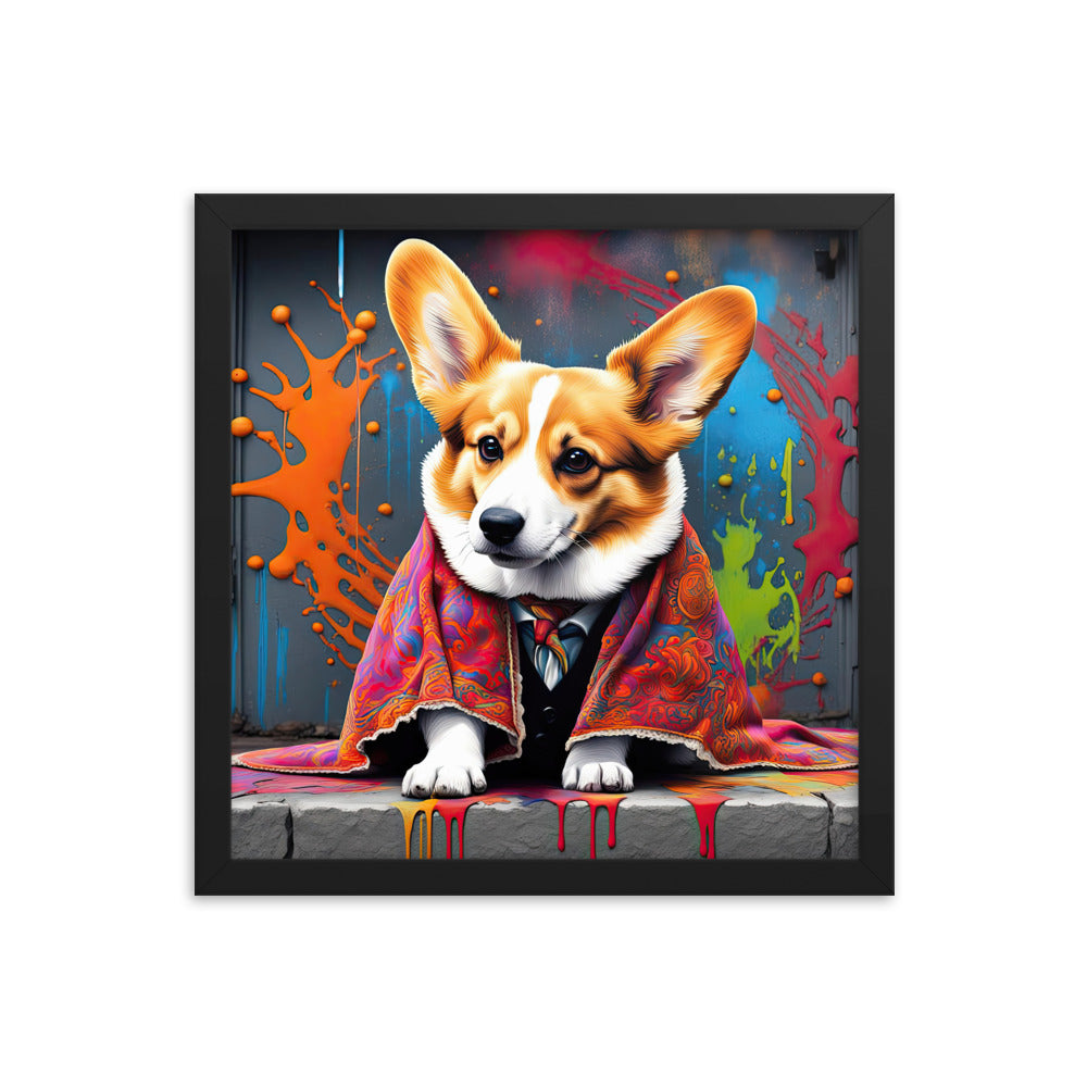 Pembroke Welsh Corgi- Framed poster v3