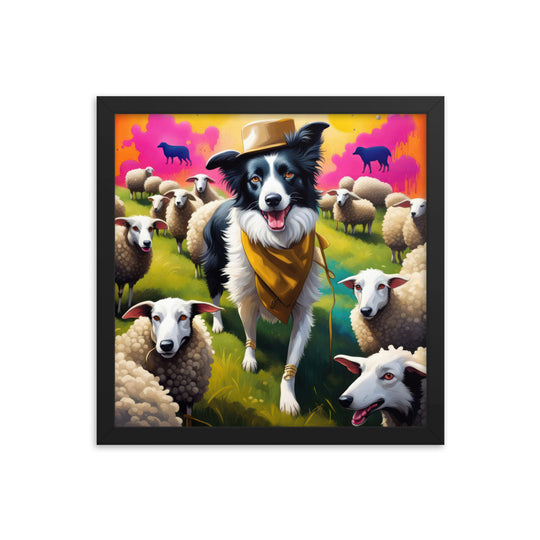 Australian Shepherd- Framed poster v2