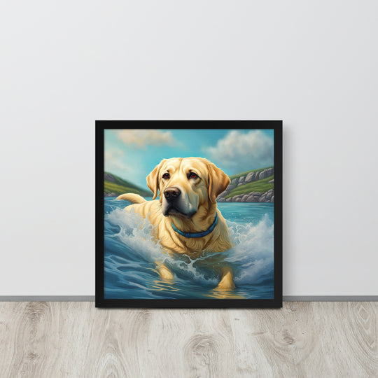 Framed poster-Labrador Retriever V2