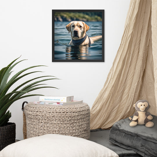 Framed poster-Labrador Retriever V3