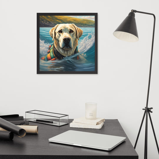 Framed poster-Labrador Retriever V4