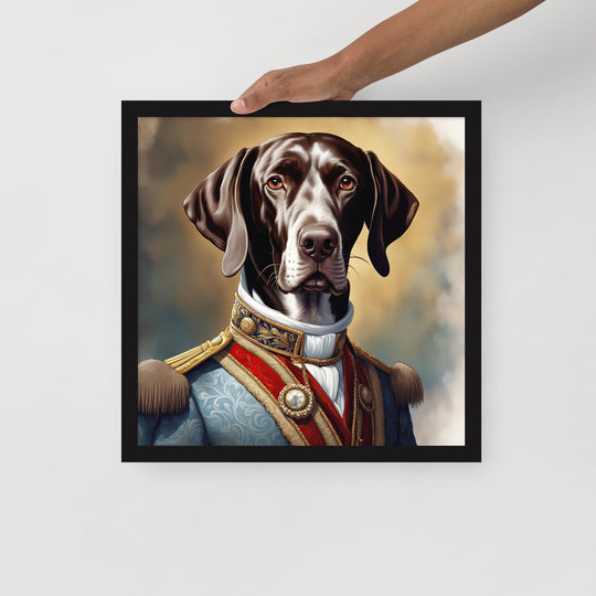 German Shorthaired Pointer- Framed poster v4