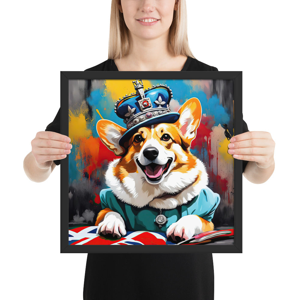 Pembroke Welsh Corgi- Framed poster v2